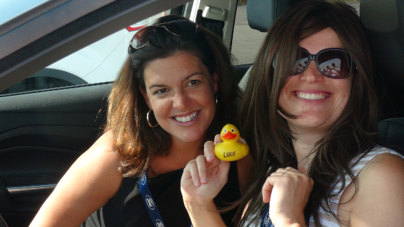 Jill, Lucy and I in our Ford Escape for the Day, The Green Lantern