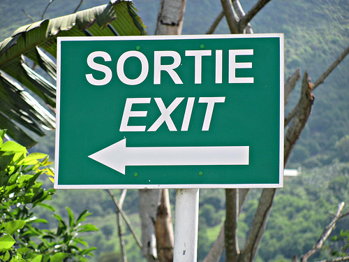 Sortie, Exit
