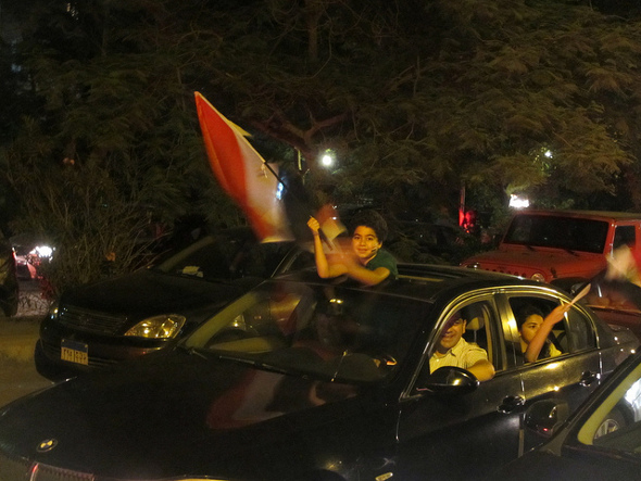 July 3, 2013 celebrations on the streets of Egypt.