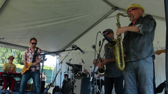 Shaun Verreault at the 2013 Burnaby Blues and Roots Festival.