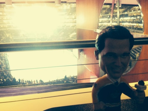 bobble head at a hockey game