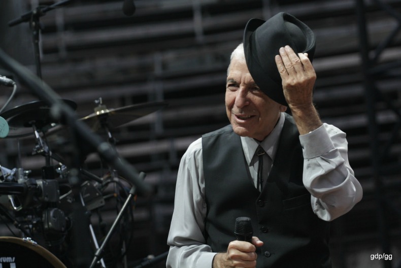 Leonard Cohen as photographed by Gaetan Grivel.