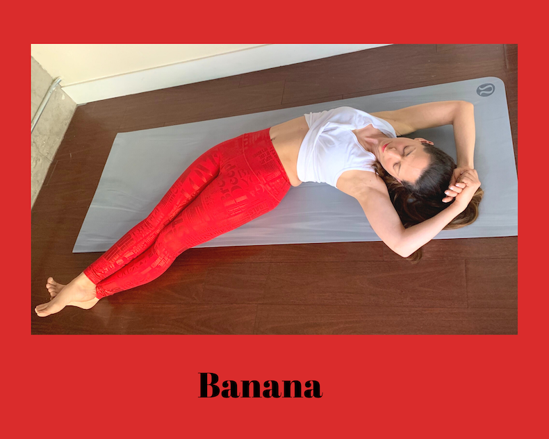 banana yoga pose